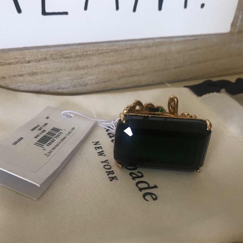 Kate Spade Ring-Emerald Green (adjustable)